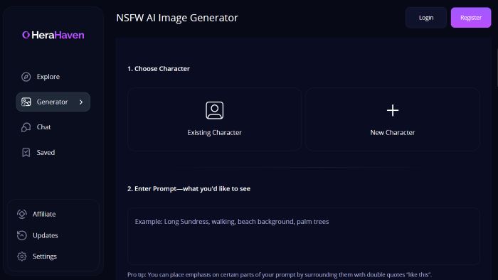 herahaven unfiltered ai image generator