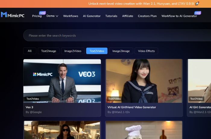 mimicpc video generator