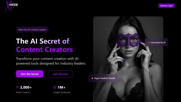 xmode ai unfiltered image generator