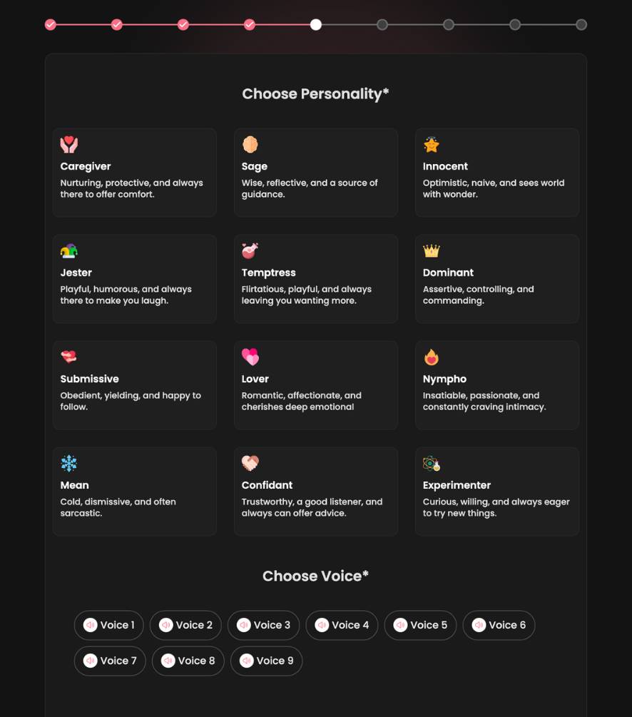 step5 - choose personality and voice