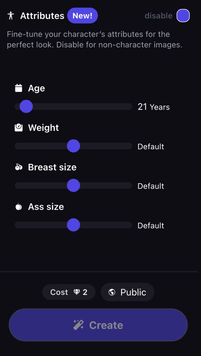 step 5 - choose attributes