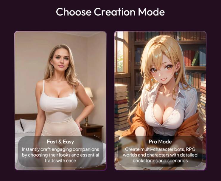 step1 - choose creation mode