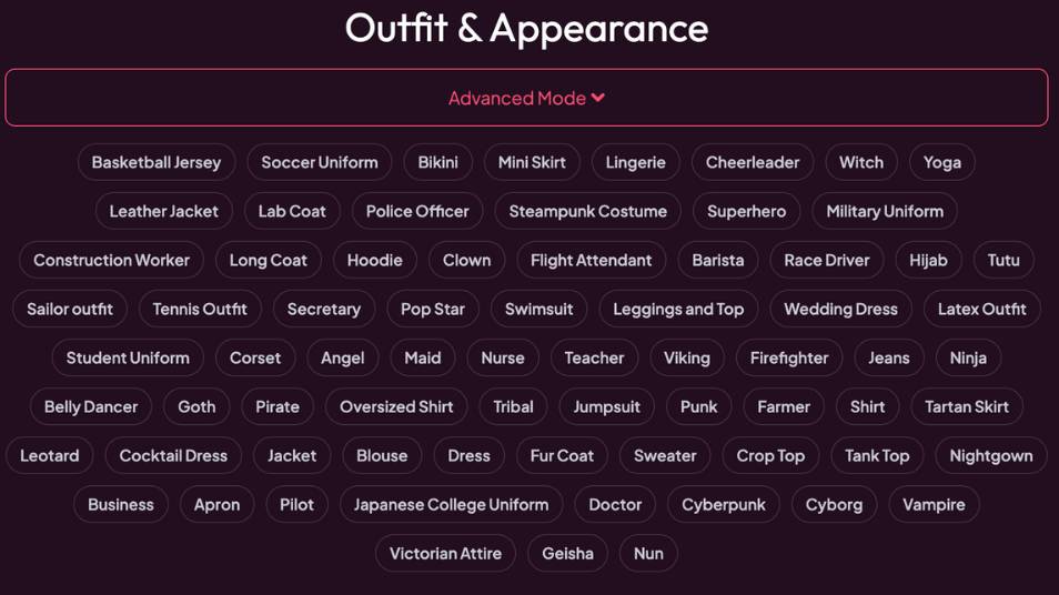 step15 - choose outfit and appearance