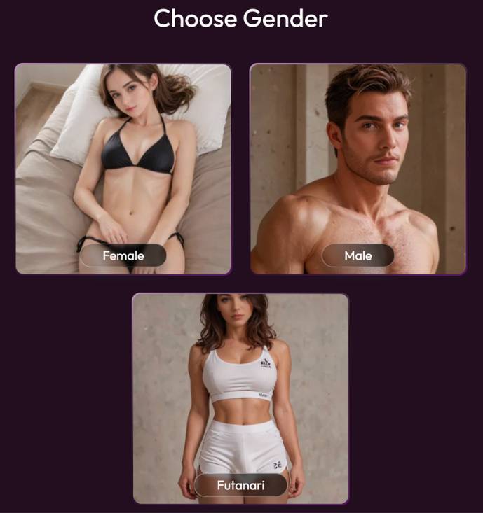 step2 - choose gender