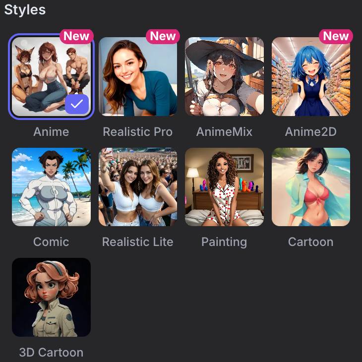 step3 - choose style