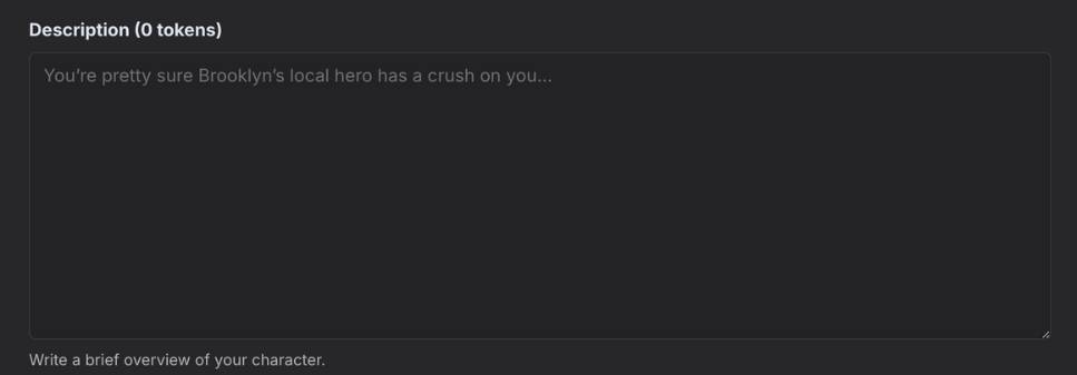 step3 - write an overview of your character