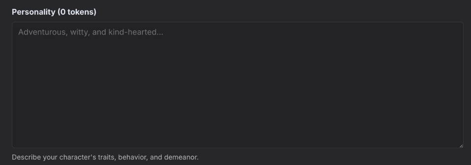 step4 - describe the personality of your character
