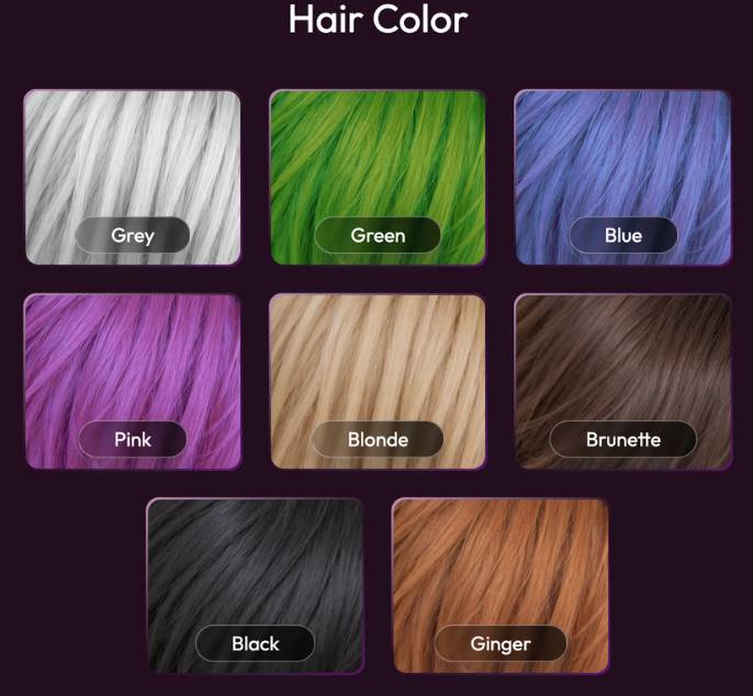 step9 - choose hair color