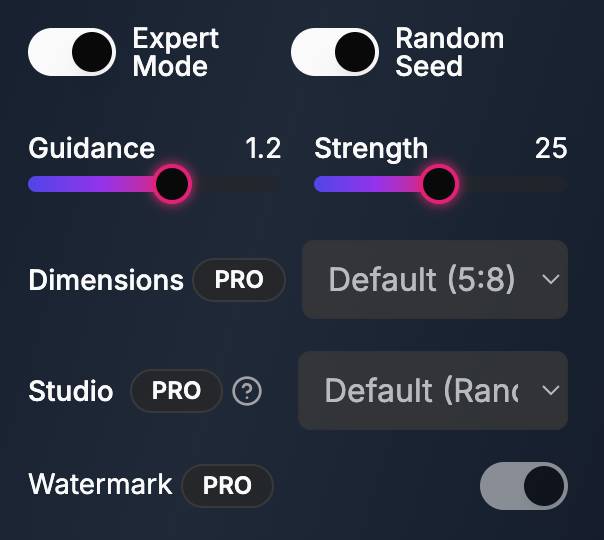expert mode availabilities