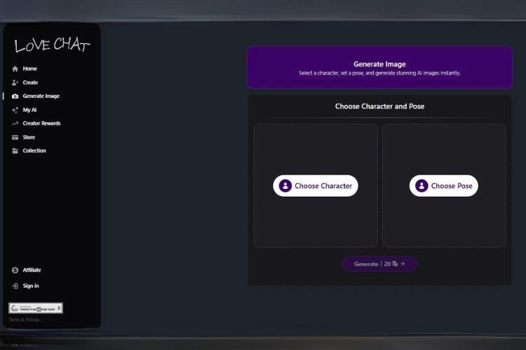 lovechat uncensored image generator