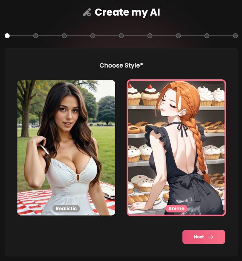 step1 - choose anime style
