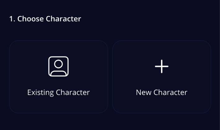 step1 - choose character