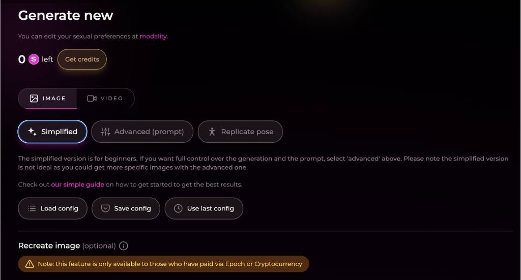 step1 - choose version of the image generator