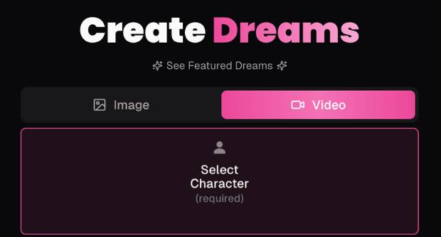 step1 - select character for video