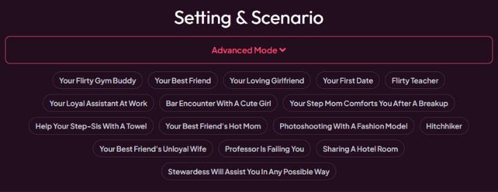 step14 - choose setting and scenario