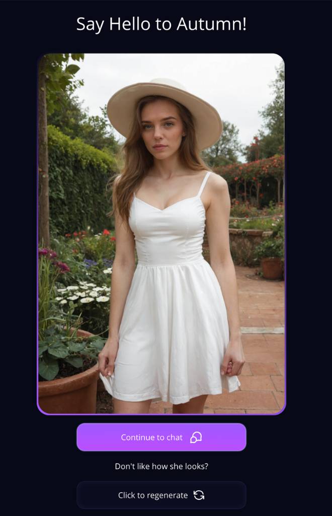 step14 - regenerate if you dont like her