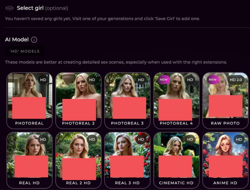 step2 - select girl