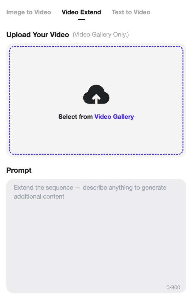 step2 - upload video and enter prompt