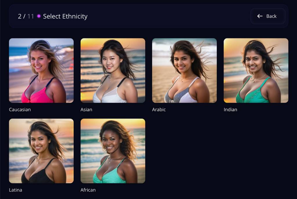 step3 - select ethnicity