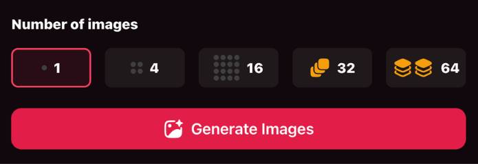 step3 - select number of images and generate