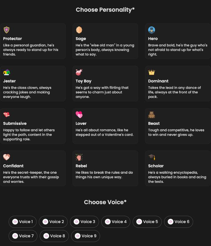 step5 - choose personality and voice