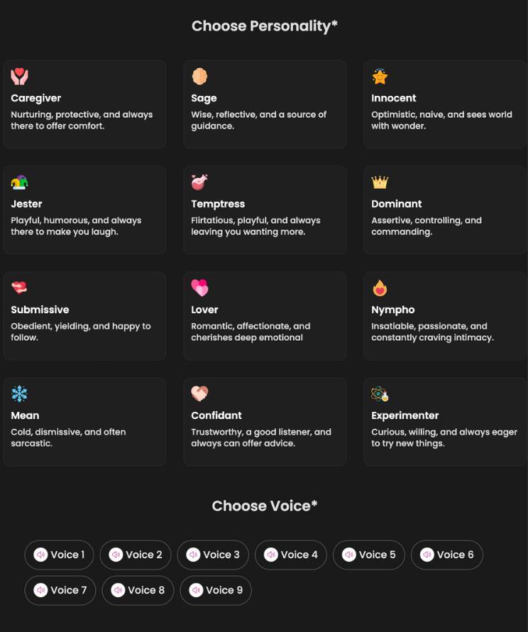 step5 - choose personality and voice