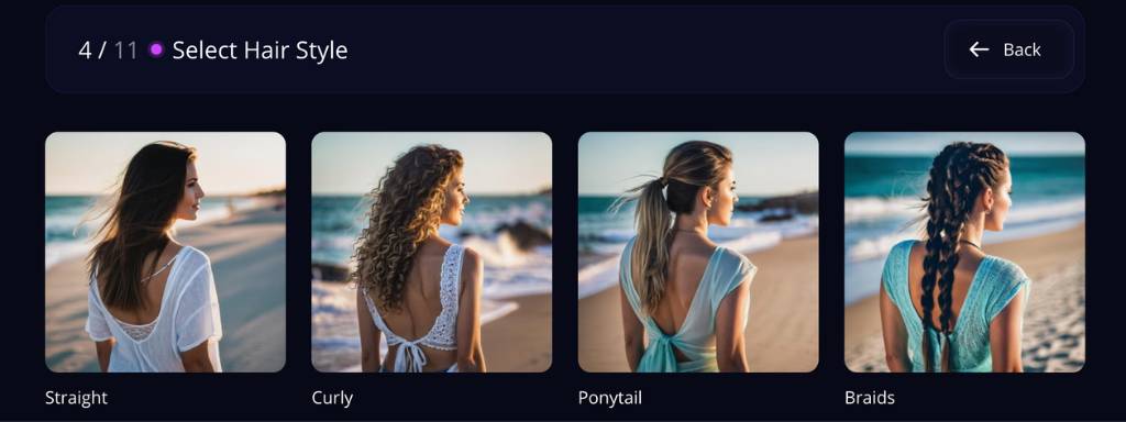 step5 - select hair style