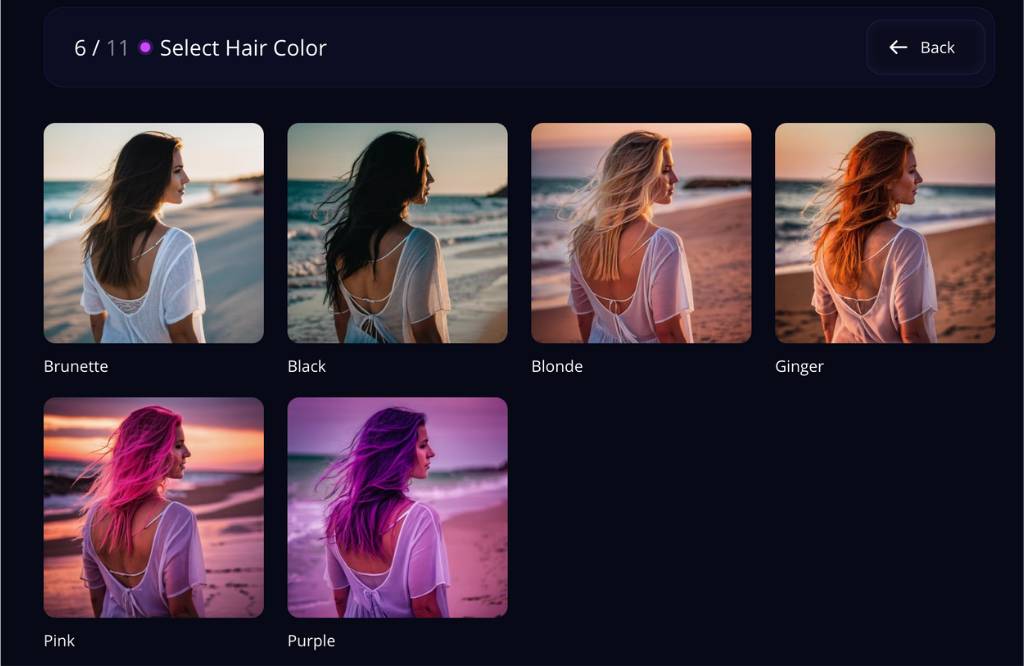 step7 - select hair color