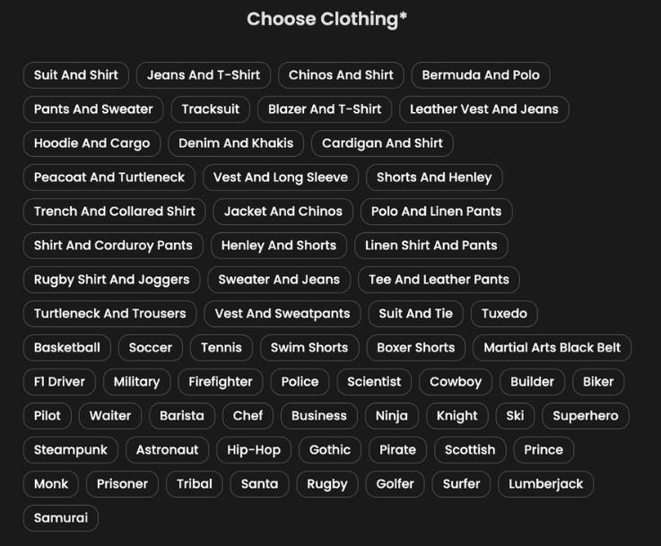 step8 - choose clothing