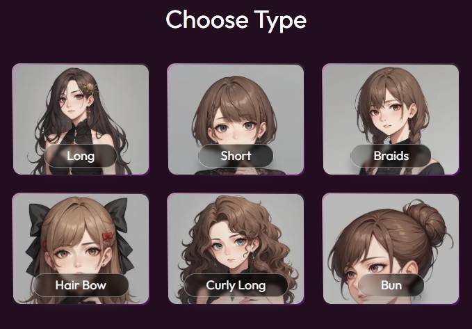 step8 - choose hair type