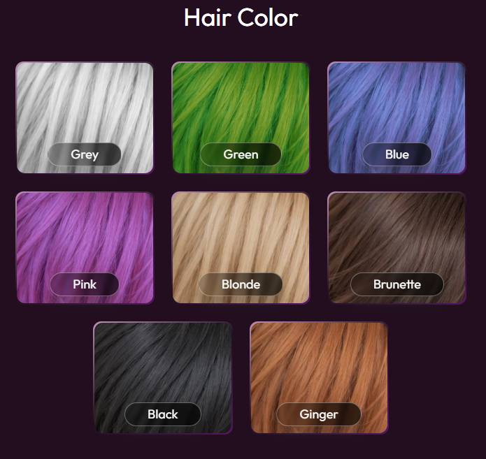 step9 - choose hair color
