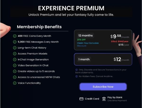 girlfriendgpt subscription pricing