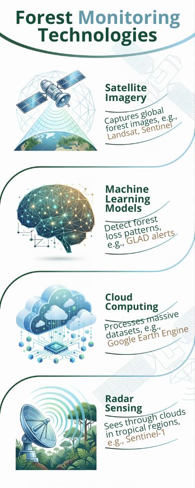 Infographic Forest Monitoring Technologies Overview