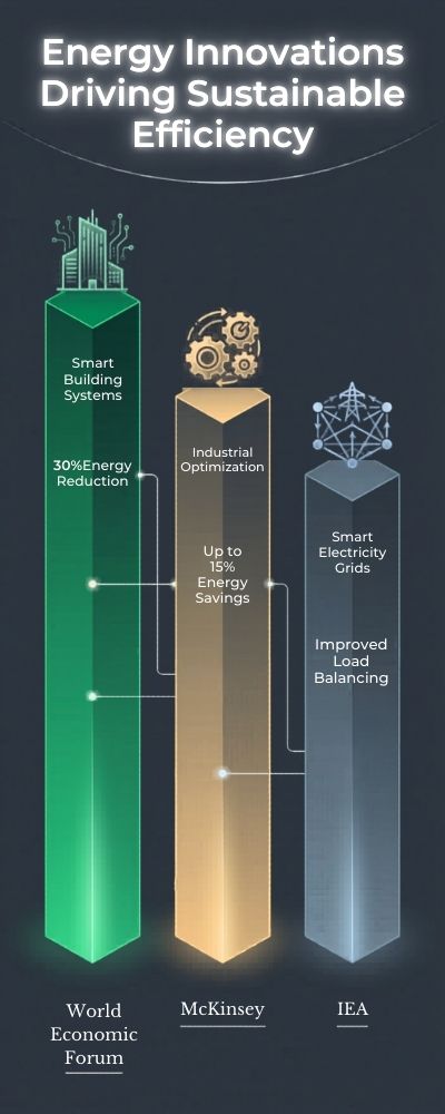 Skyscraper Style Energy Innovations Infographic